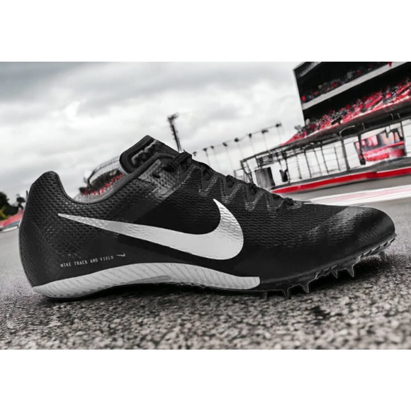 NIKE Black Zoom Rival Sprint Track Spikes Shoes DC8753 New Fast Ship Mens 12 - Picture 7 of 15
